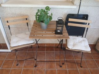 Mesa y 2 Sillas Terraza Plegables