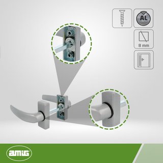 Amig manilla puerta interior exterior plata