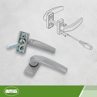 Amig manilla puerta interior exterior plata