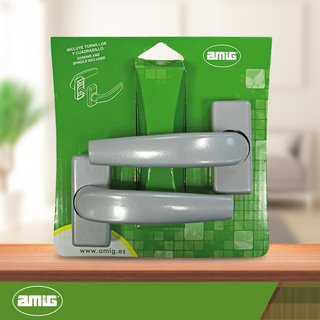 Amig manilla puerta interior exterior plata