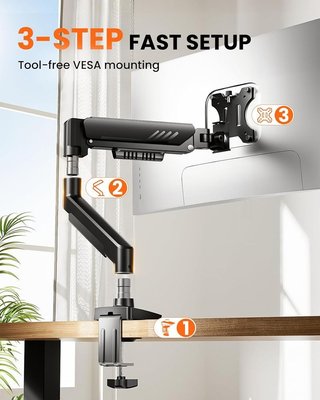 Brazo monitor ErGear 13‑34 pulgadas escritorio NUE