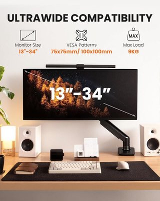 Brazo monitor ErGear 13‑34 pulgadas escritorio NUE