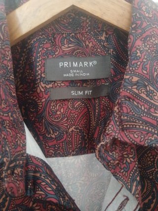 Camisa Primark Estampado Cachemira Satén Talla S