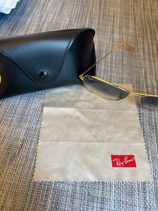Gafas Ray-Ban Doradas Patas Marrones