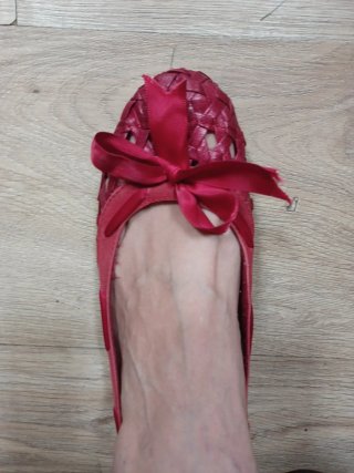 Bailarinas francesitas rojas con lazo