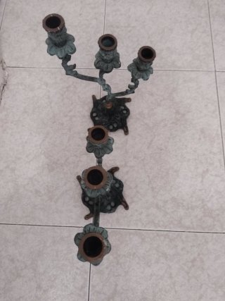Candelabro de Bronce Vintage