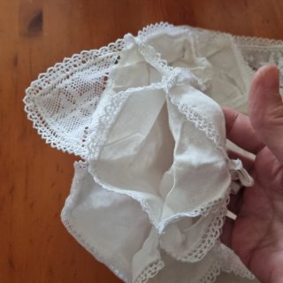 Panera artesanal algodón encaje bolillos