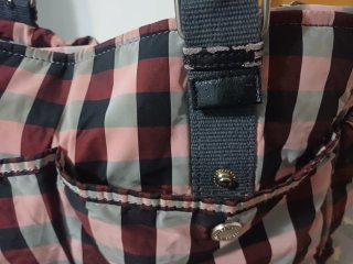 Bolso de mano cuadros mujer