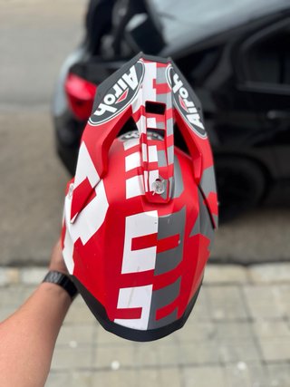 Casco Airoh Enduro/Motocross Rojo/Blanco