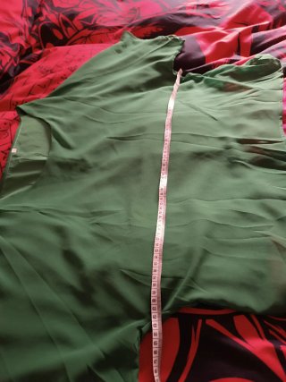 Vestido largo verde y multicolor XXL
