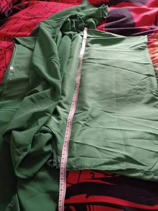 Vestido largo verde y multicolor XXL