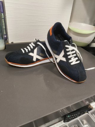 Zapatillas Munich Azul y Naranja