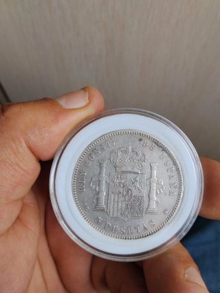 Moneda 5 Pesetas Plata Alfonso XIII 1897