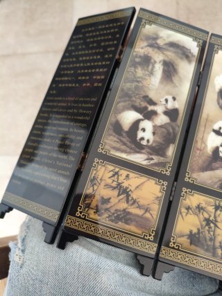 Biombo Chino Decorativo Pandas