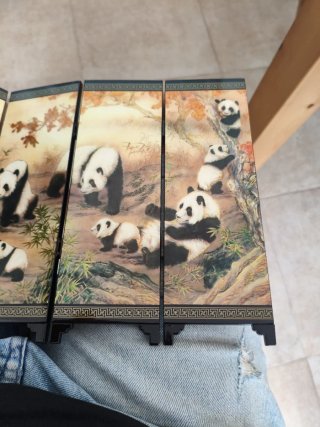 Biombo Chino Decorativo Pandas