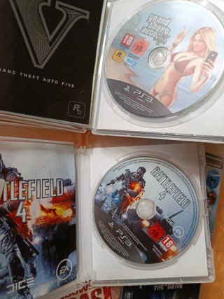 Lote 9 Videojuegos PS3: Uncharted, GTA V, Battlefield