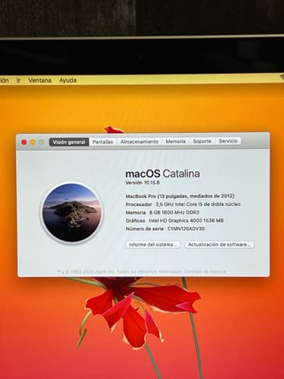 MacBook Pro Core i5 8GB RAM 1TB