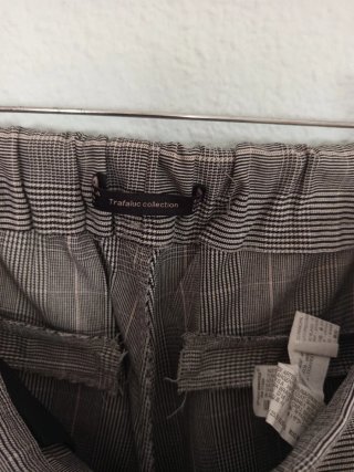 Pantalón jogger vestir cuadros negro Trafaluc