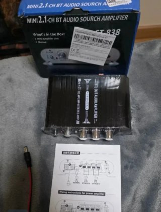Amplificador Audio ST-838 2.1 400W Out L/R + Sub