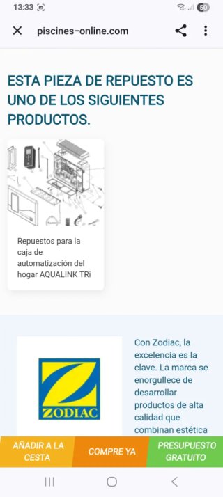 Sensor Temperatura Zodiac R0570100 Aqualink Tri
