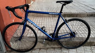 Bicicleta de carretera azul Decathlon talla L