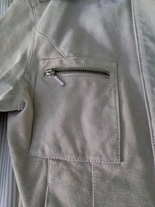 Chaqueta Stradivarius Beige Suede