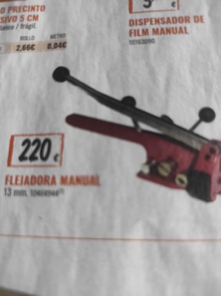 Flejadora manual para embalaje