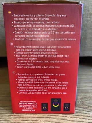 Altavoces Gaming Krhuner 2.1 RGB