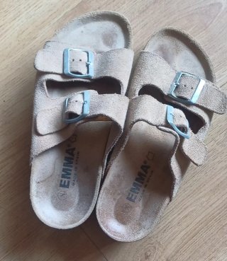 Zuecos altos beige Emma talla 36