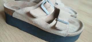 Zuecos altos beige Emma talla 36