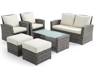 Conjunto Muebles Terraza Ratán Gris