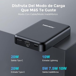 Power bank magnetico NOHON con ricarica rapida