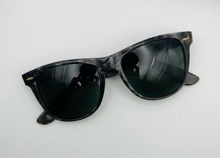 Gafas Ray Ban Wayfarer acetato plateado - raras-