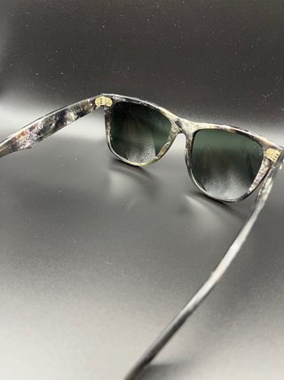 Gafas Ray Ban Wayfarer acetato plateado - raras-