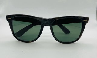Gafas Ray Ban Wayfarer acetato plateado - raras-