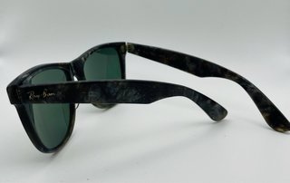 Gafas Ray Ban Wayfarer acetato plateado - raras-
