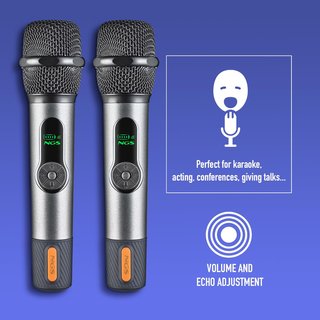 NGS micrófonos inalámbricos karaoke eventos eco