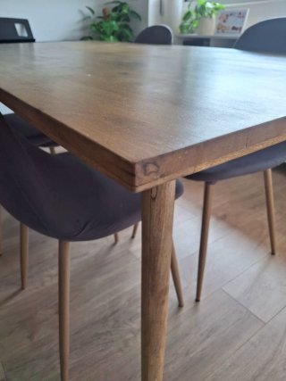 Mesa comedor madera maciza de 200cm x 90cm