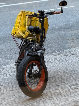 Bicicleta Eléctrica Fat Bike Amarilla dos battery