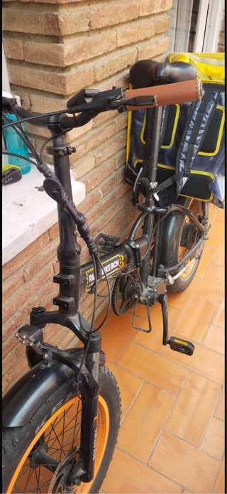 Bicicleta Eléctrica Fat Bike Amarilla dos battery