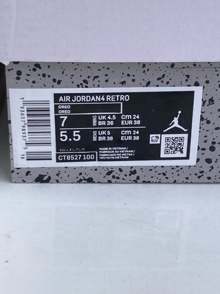 Jordan 4 Retro 'Oreo' Bianco Grigio