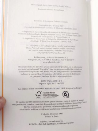Lote libros Harry Potter 5-6-7 primeras ediciones