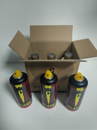 Caja 6 Botes 400ml Spray CLASH BLACK
