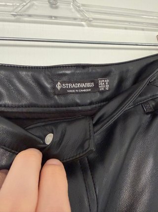 Pantalones Cargo Piel Negro