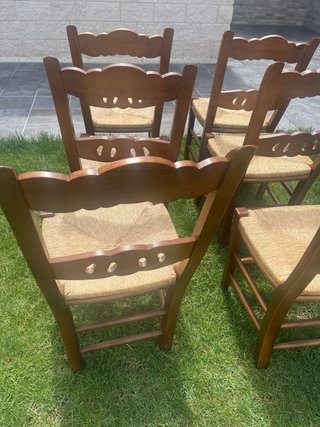 Sillas Castellanas Comedor Rattan Madera