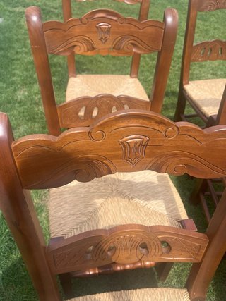 Sillas Castellanas Comedor Rattan Madera