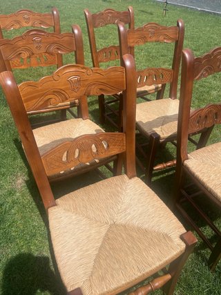 Sillas Castellanas Comedor Rattan Madera