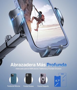 Supporto per cellulare auto con ventosa potente rotazione 360°