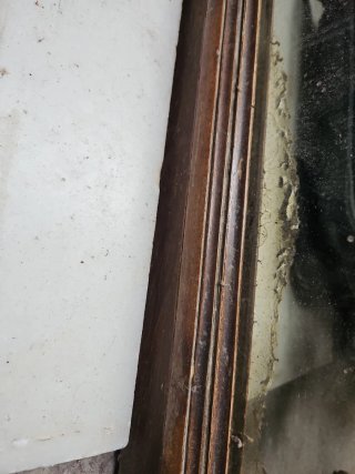 Espejo grande de madera tallada antiguo