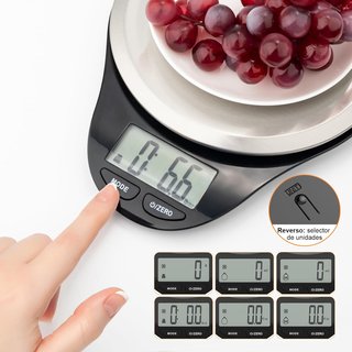 GRIFEMA báscula digital cocina acero inoxidable
